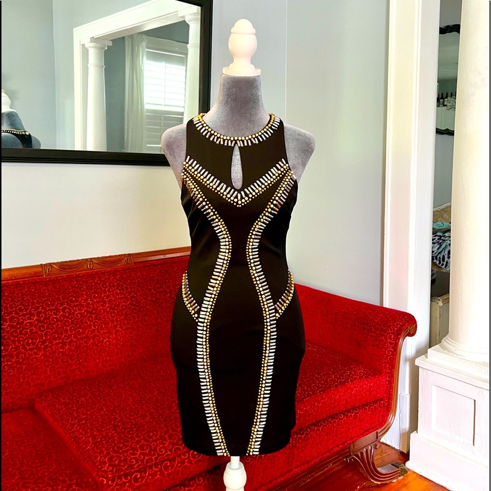 Bebe Bodycon Black Dress XS